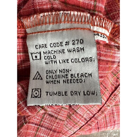Victoria Jones Womans Red Plaid Cotton Button-Up Shirt 2X - Picture 5 of 16